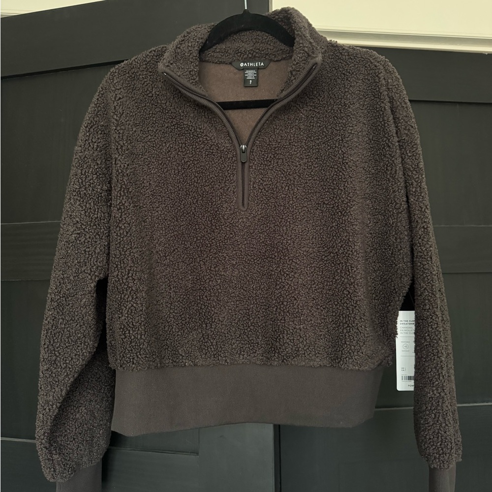 Athleta Brown Teddy Jacket